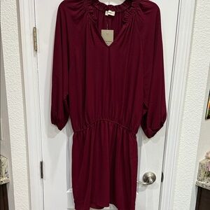 Elegant Burgundy Dress